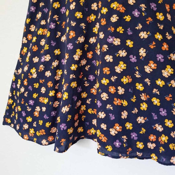 Madewell Smock-Sleeve Button-Front Mini Dress Happy Hibiscus Size 2 Floral $128 - Picture 10 of 16